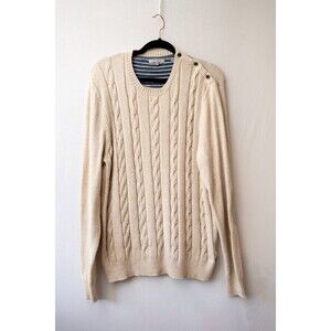Ted Baker Mens sweater pullover cable knit 5 XL beige pullover